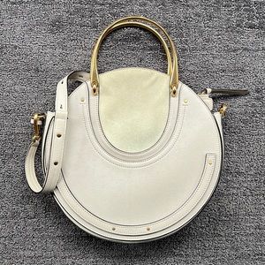Chloe Pixie suede and calfskin Ecru colored crossbody bag